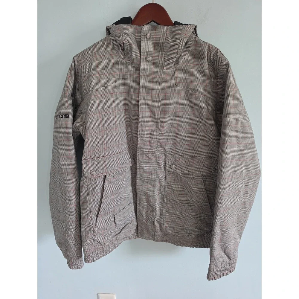 Burton Dry-Ride Jacket Ski/Snowboard XL Plaid Full Zip Winter Insulated Travel